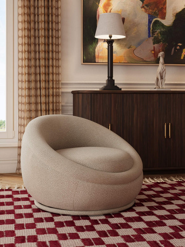 Luna Swivel Chair-Blue Hand Home