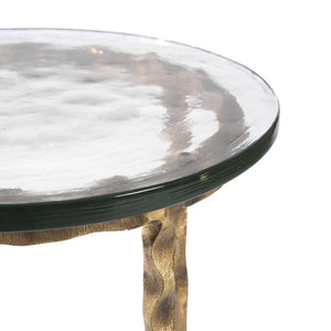 Kyra Accent Table in Antique Brass by Villa & House