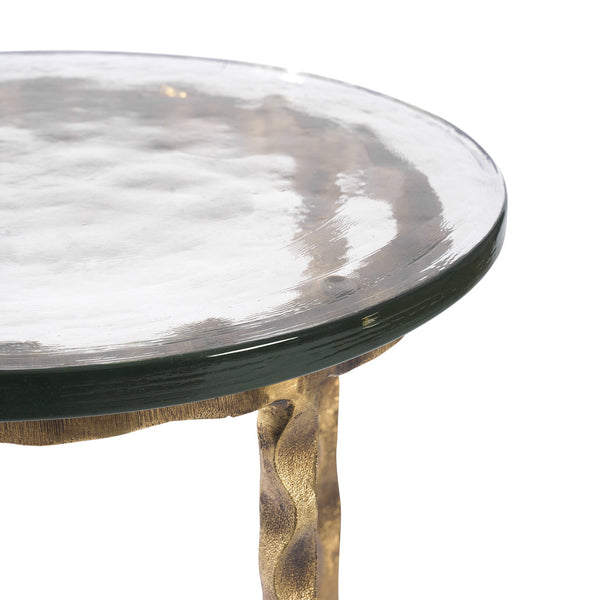 Kyra Accent Table in Antique Brass by Villa & House