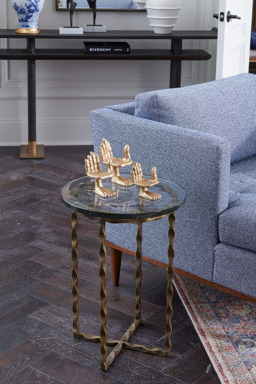 Kyra Accent Table in Antique Brass by Villa & House-Blue Hand Home