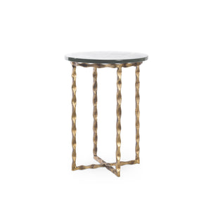 Kyra Accent Table in Antique Brass by Villa & House