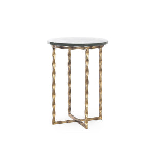 Kyra Accent Table in Antique Brass by Villa & House-Blue Hand Home