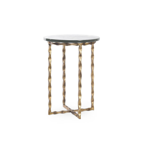 Kyra Accent Table in Antique Brass by Villa & House-Blue Hand Home