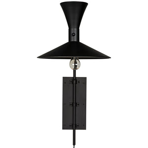 Enzo Sconce, Black Steel-Noir Furniture-Blue Hand Home