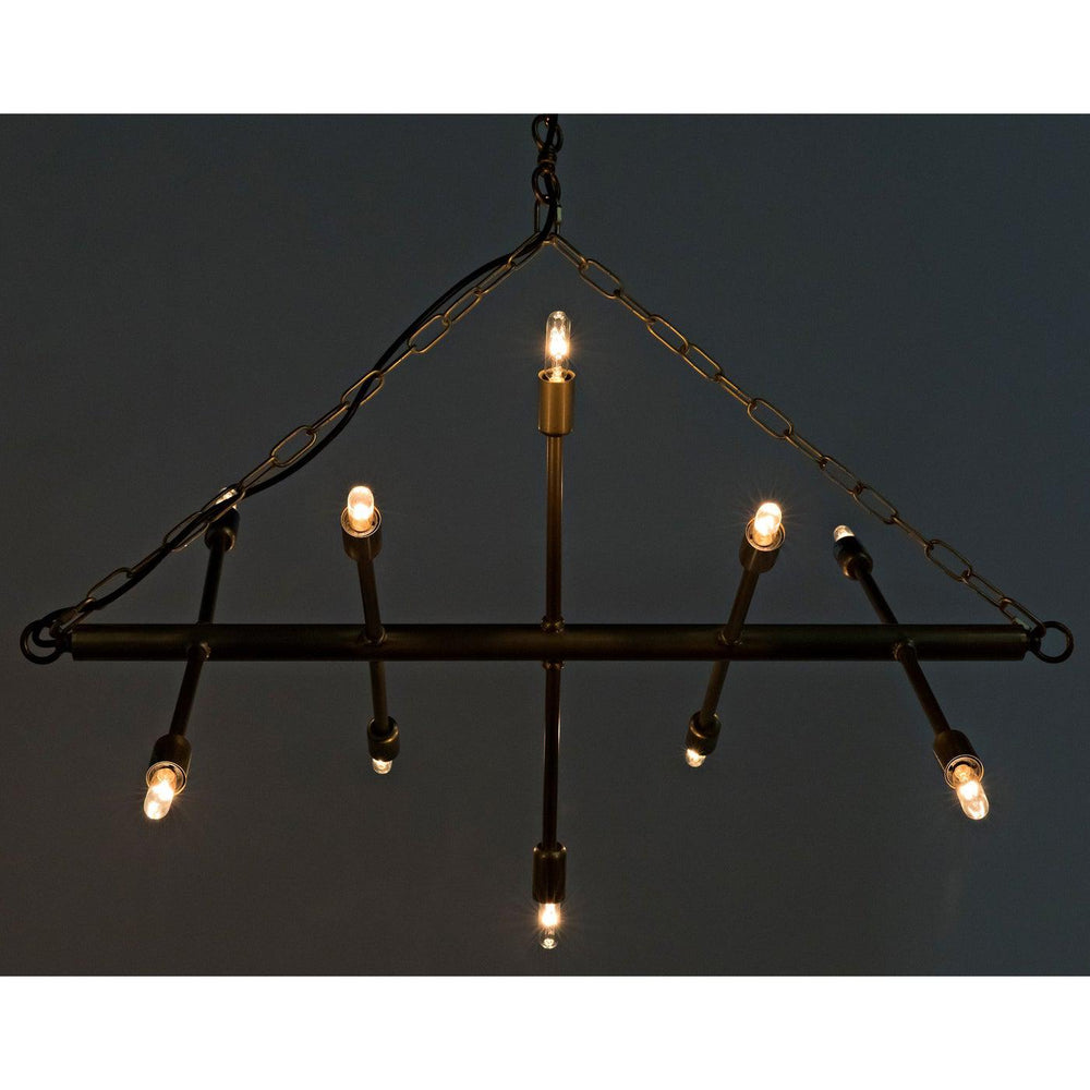 Sperato Chandelier, Antique Brass-Noir Furniture-Blue Hand Home