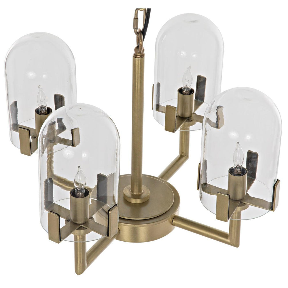 Bistro Chandelier, Antique Brass-Noir Furniture-Blue Hand Home