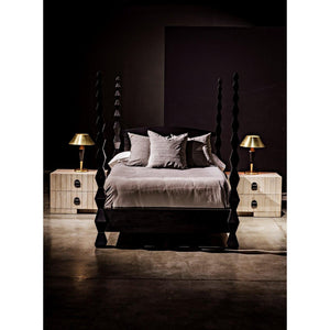 Blau Table Lamp, Steel with Brass Finish and Black Steel Detail-Noir Furniture-Blue Hand Home
