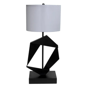 Timothy Table Lamp with Shade-Noir Furniture-Blue Hand Home