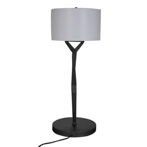 Arizona Lamp with Shade-Noir Furniture-Blue Hand Home