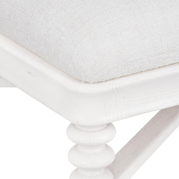 Lawrence Bench, Glazed Whisper White