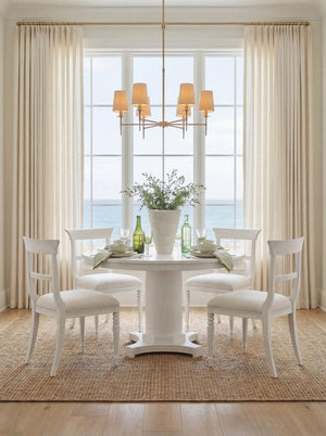 Lawrence Side Chair, Glazed Whisper White-Blue Hand Home