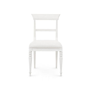 Lawrence Side Chair, Glazed Whisper White-Blue Hand Home