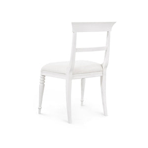 Lawrence Side Chair, Glazed Whisper White-Blue Hand Home