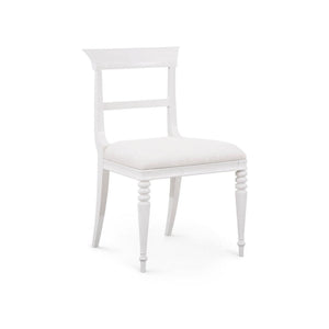 Lawrence Side Chair, Glazed Whisper White-Blue Hand Home