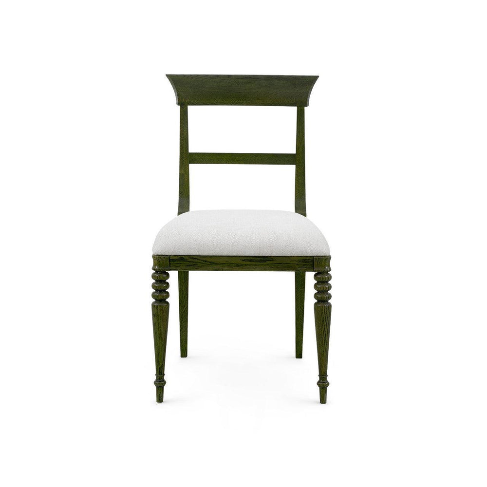 Lawrence Side Chair, Olive Grove Oak-Blue Hand Home