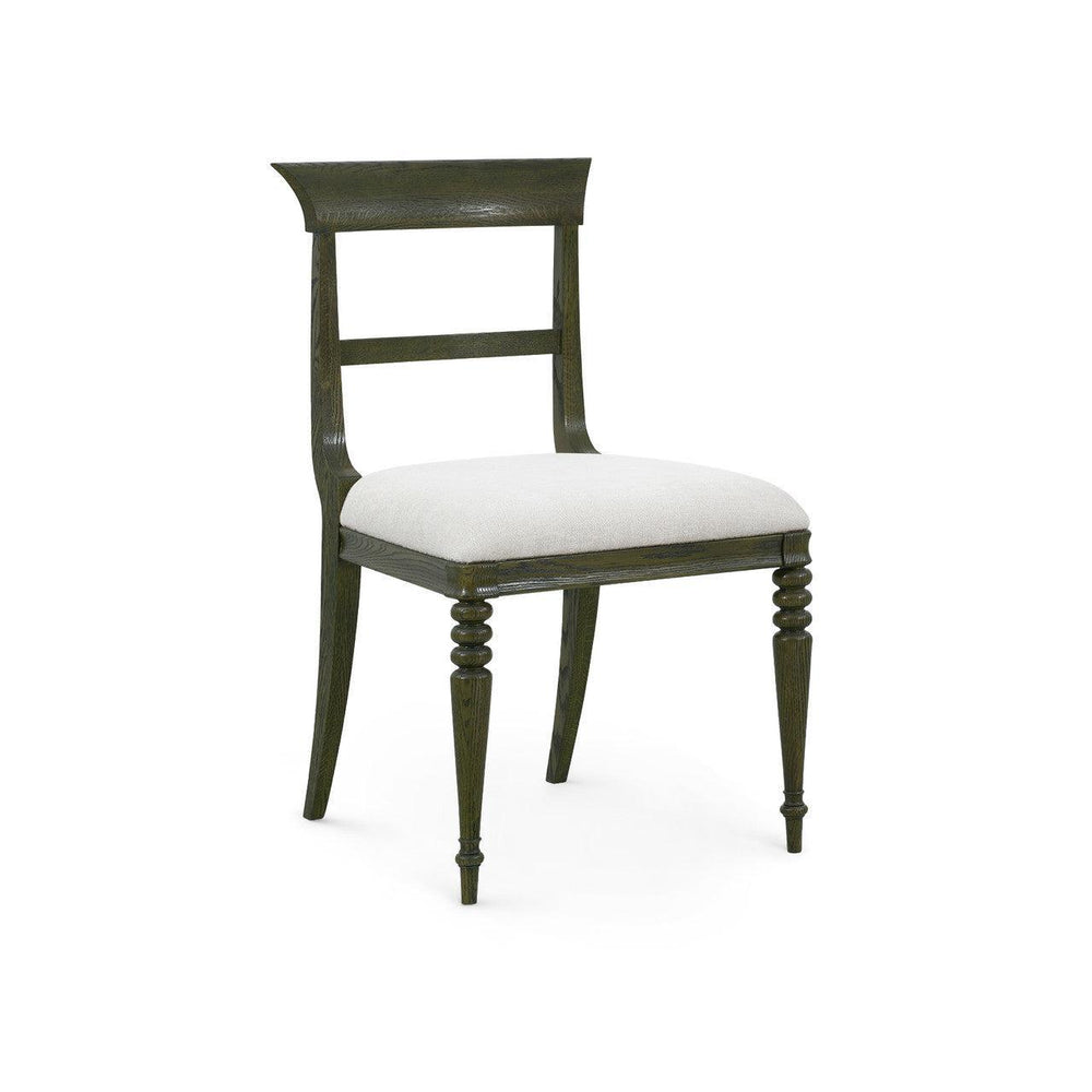 Lawrence Side Chair, Olive Grove Oak-Blue Hand Home