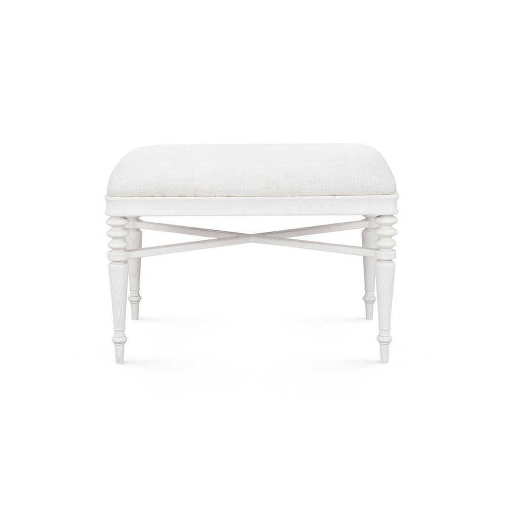 Lawrence Stool, Glazed Whisper White
