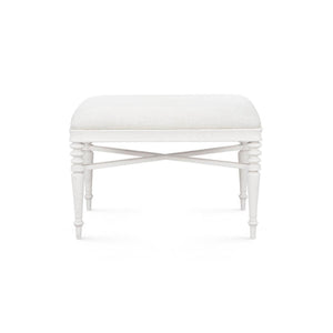 Lawrence Stool, Glazed Whisper White