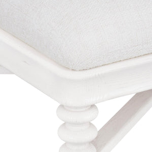 Lawrence Stool, Glazed Whisper White