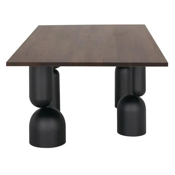 LEANDRA DINING TABLE WITH WALNUT TOP-Noir Furniture-Blue Hand Home