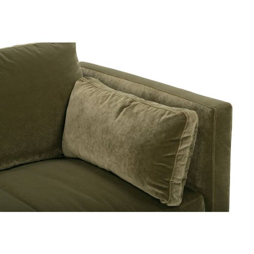 Leo Express Velvet Sofa-Blue Hand Home