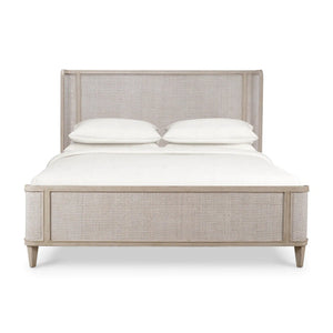 Lexington Bed w/ Rattan King-Blue Hand Home