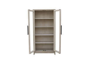 Lexington Tall Cabinet White Wash-Blue Hand Home