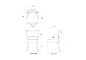 Linea Dining Chair-Blue Hand Home