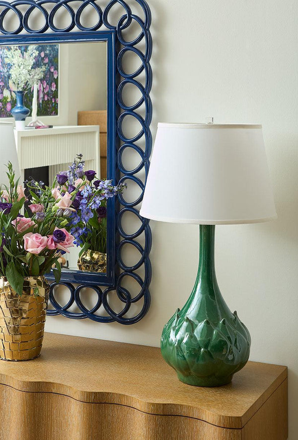 Lotus Lamp Without Shade-Blue Hand Home