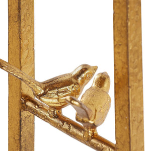 Lucia Accent Table, Gold Leaf-Blue Hand Home