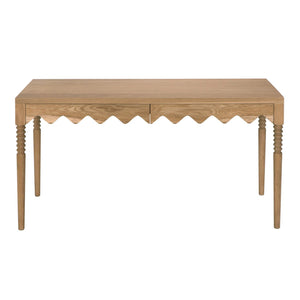 Lulu Desk, Oak-Blue Hand Home