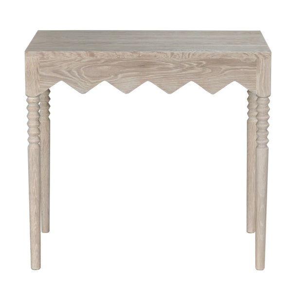Lulu Side Table, Oak-Blue Hand Home