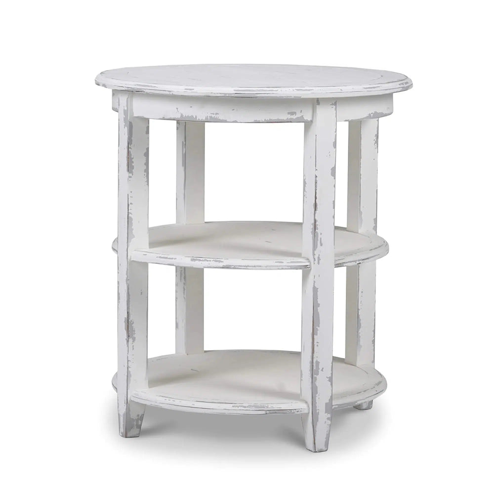 Luna Round 3 Tier Side Table-Blue Hand Home