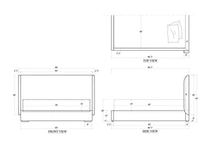 Luxor Upholstered Bed Queen-Blue Hand Home