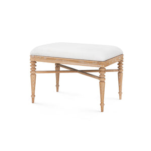 Lawrence Stool, Glazed Whisper White