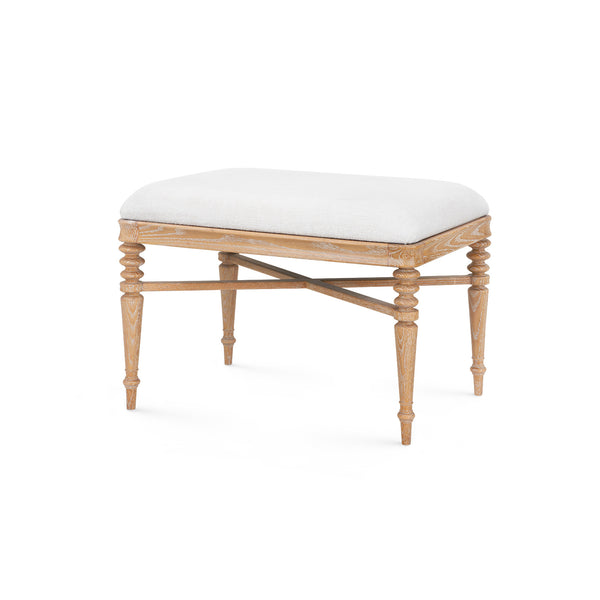 Lawrence Stool, Glazed Whisper White