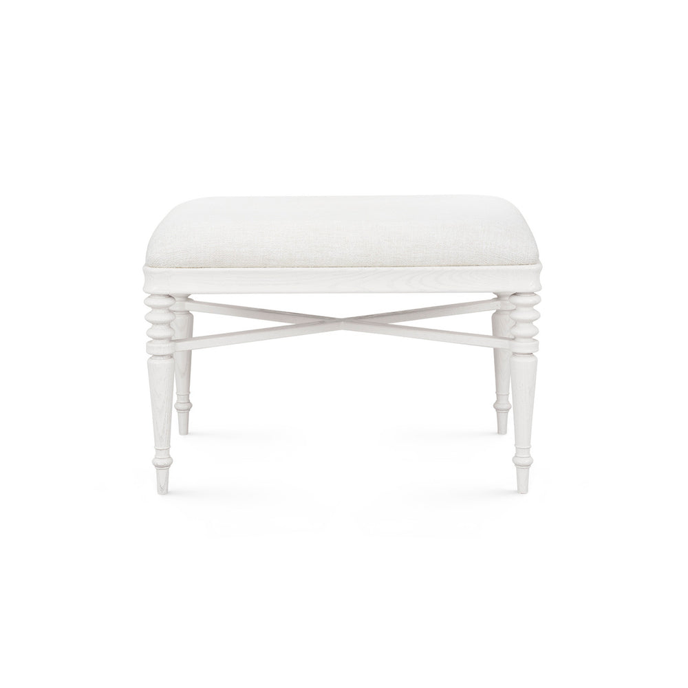 Lawrence Stool, Glazed Whisper White