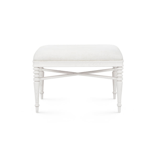 Lawrence Stool, Glazed Whisper White