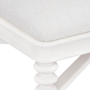 Lawrence Stool, Glazed Whisper White