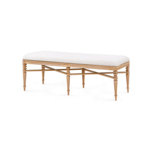 Lawrence Bench, Glazed Whisper White