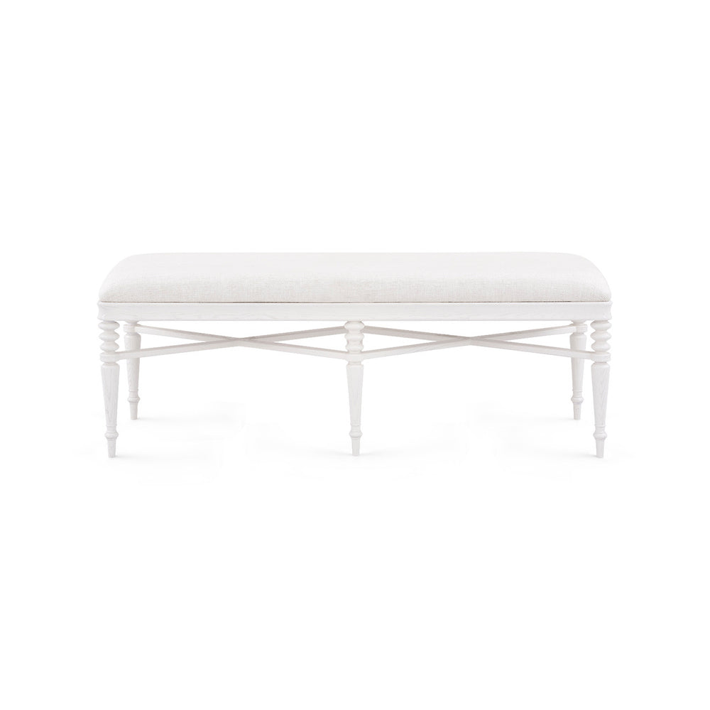 Lawrence Bench, Glazed Whisper White