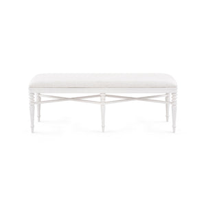 Lawrence Bench, Glazed Whisper White