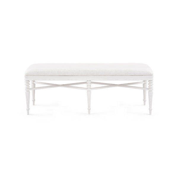 Lawrence Bench, Glazed Whisper White