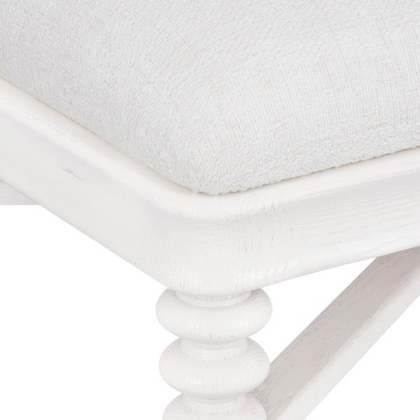 Lawrence Bench, Glazed Whisper White