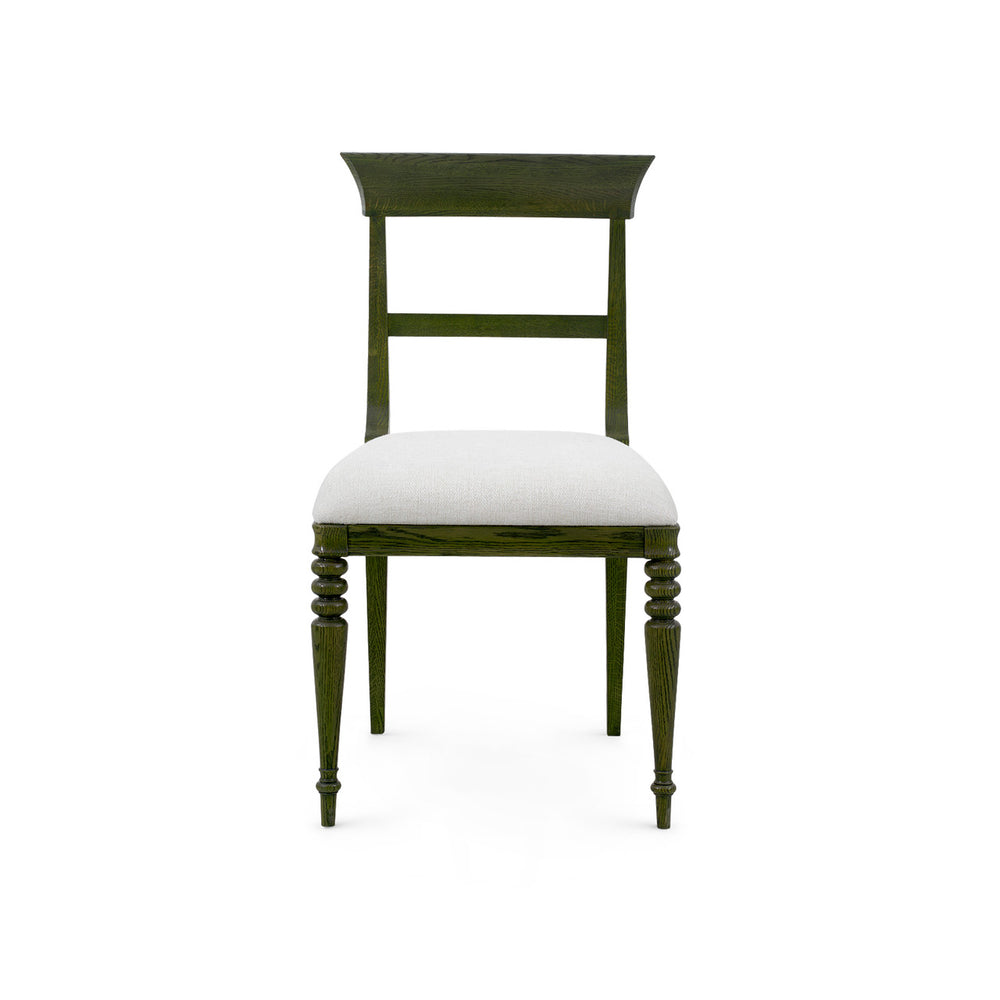 Lawrence Side Chair, Olive Grove Oak-Blue Hand Home