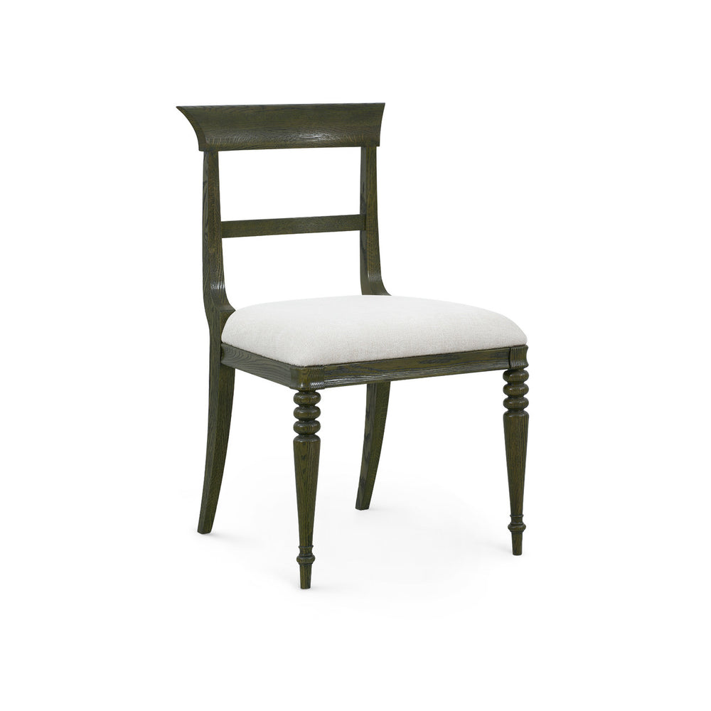 Lawrence Side Chair, Olive Grove Oak-Blue Hand Home