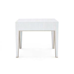 Madeline 1-Drawer Side Table, Platinum Shimmer