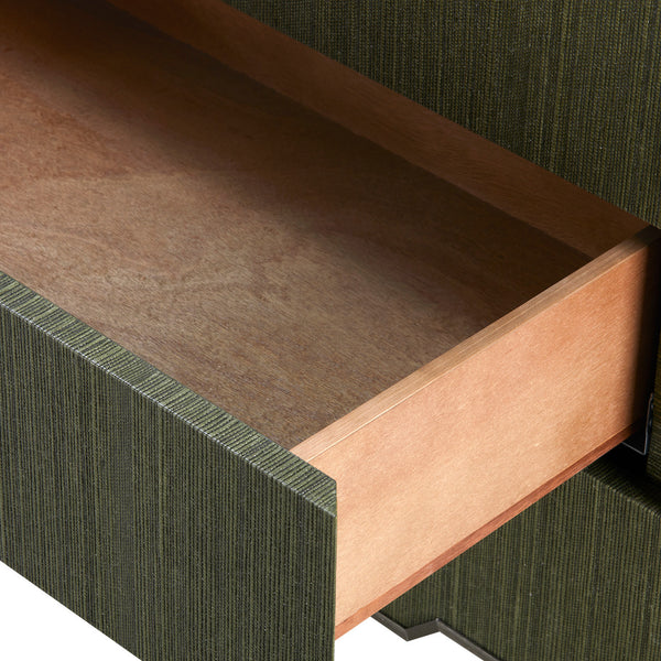 Madeline 3-Drawer Side Table, Deep Olive