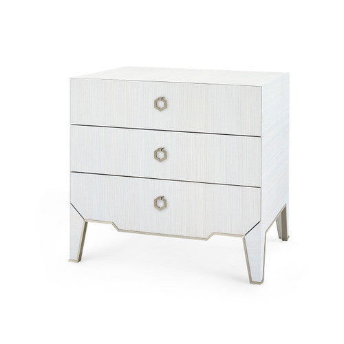 Madeline 3-Drawer Side Table, Deep Olive