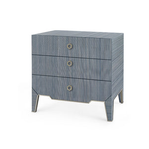 Madeline 3-Drawer Side Table, Deep Olive